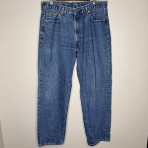 VTG 90s Levi's 550 Relaxed Fit Baggy Blue Denim Jeans Mens 36x32 Dad‎ Grunge